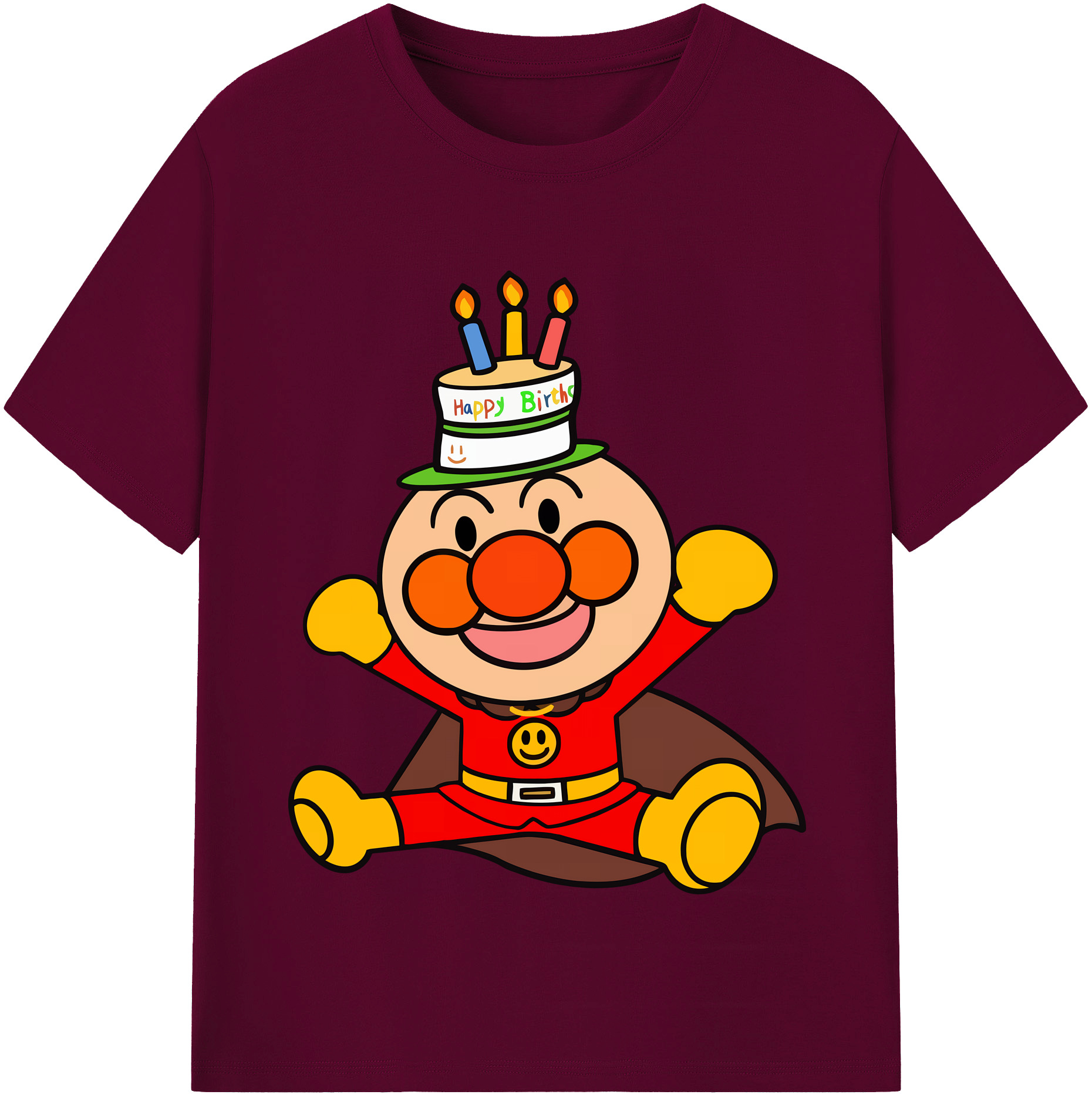 （画像用） アンパンマン Anpanman レディースカジュアルプリントTシャツ（綿100％）